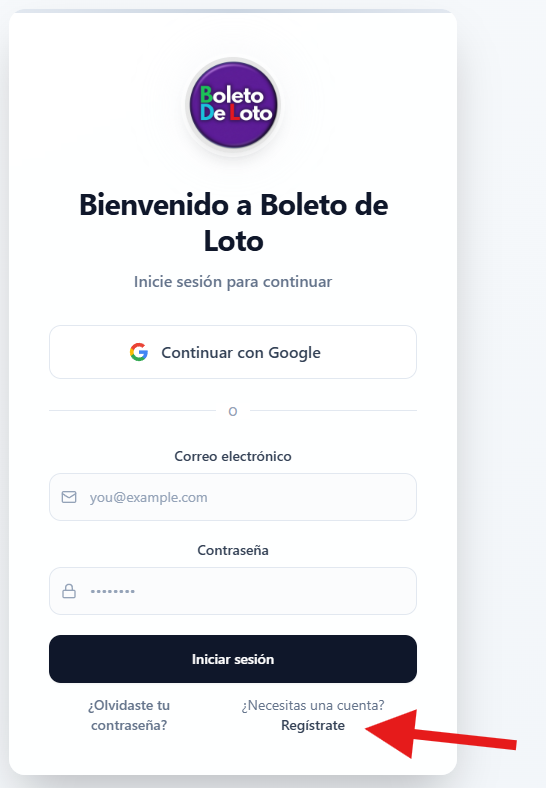 Dónde hacer clic para registrarse